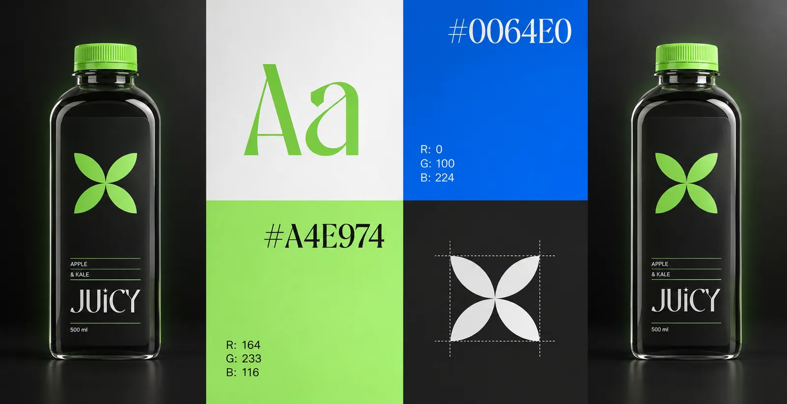 A brand identity system with colour, type and packaging