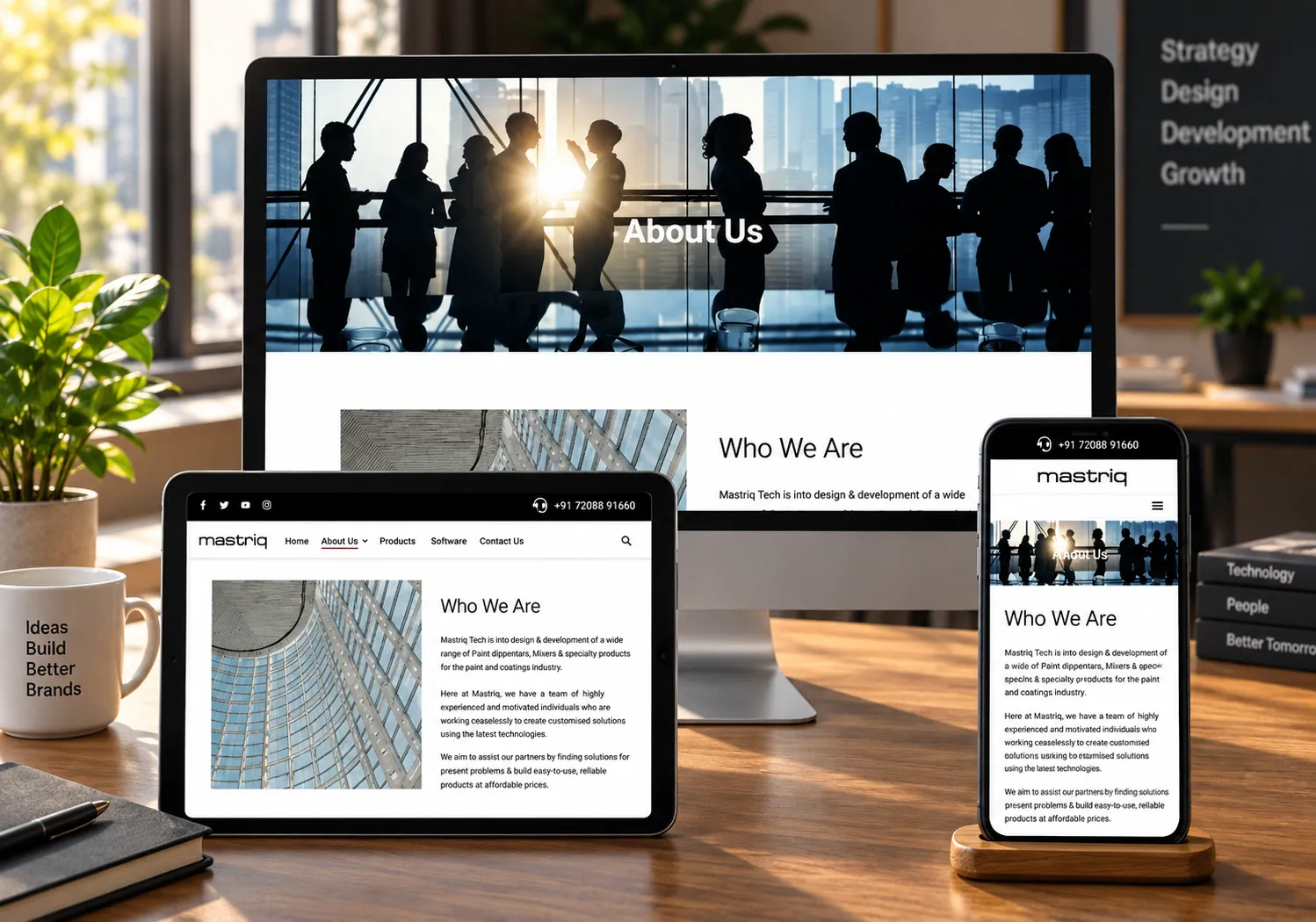 Mastriq project shown across devices