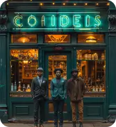 Urban Fashion Trio in Front of COHIDEIS